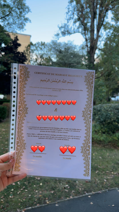 𝐂𝐞𝐫𝐭𝐢𝐟𝐢𝐜𝐚𝐭 𝐝𝐞 𝐌𝐚𝐫𝐢𝐚𝐠𝐞